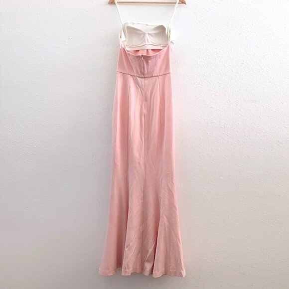 NWT NBD By Revolve Sweetheart Spaghetti Colorblock Gown Dress Medium Size - Picture 2 of 8